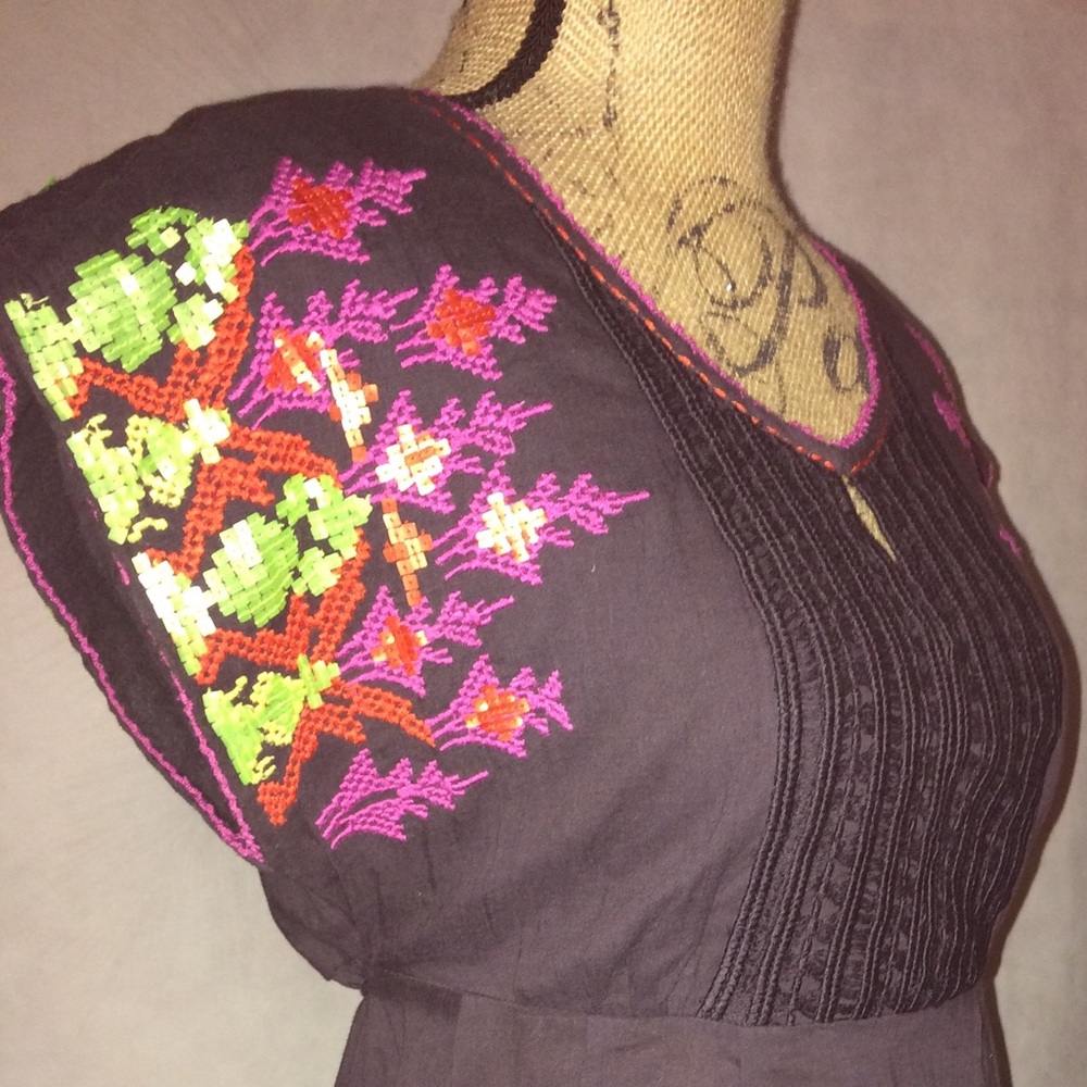 Floreat Anthropologie Kimono Beaded Sleeves Sz 4